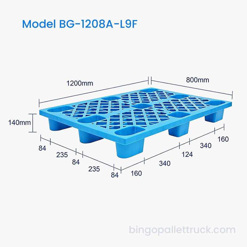 1200x800mm Magaang Plastic Pallet para sa Mga Retail at E-commerce na Warehouse