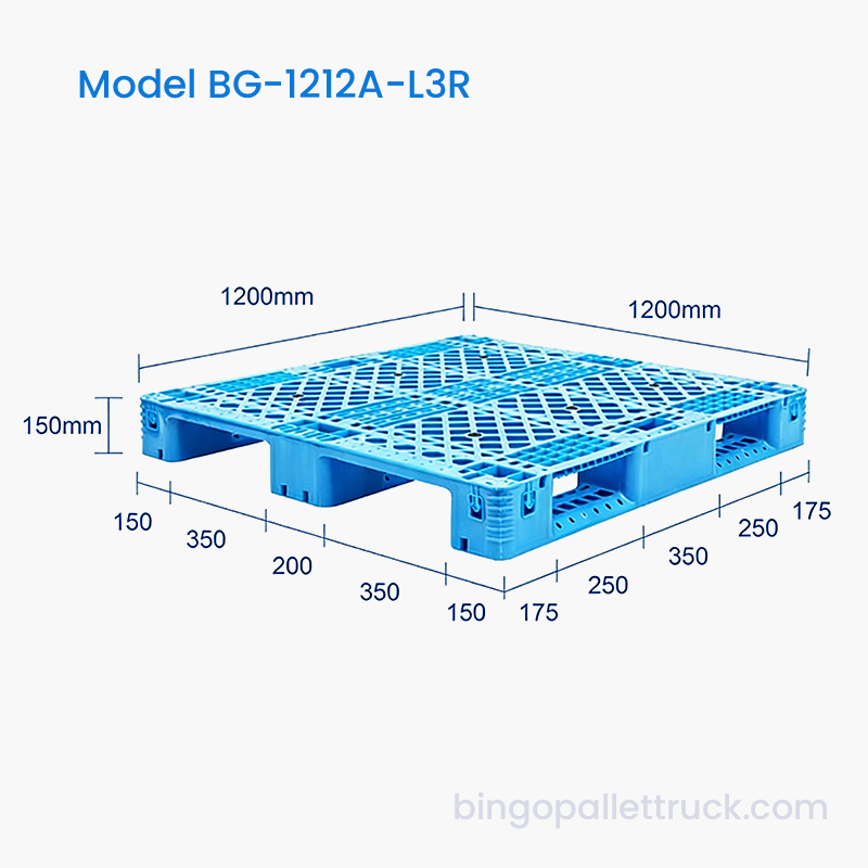 Cost Effective 1200x1200mm 3 Runner Pallet na may Steel Bars at Maaasahang Load Capacity