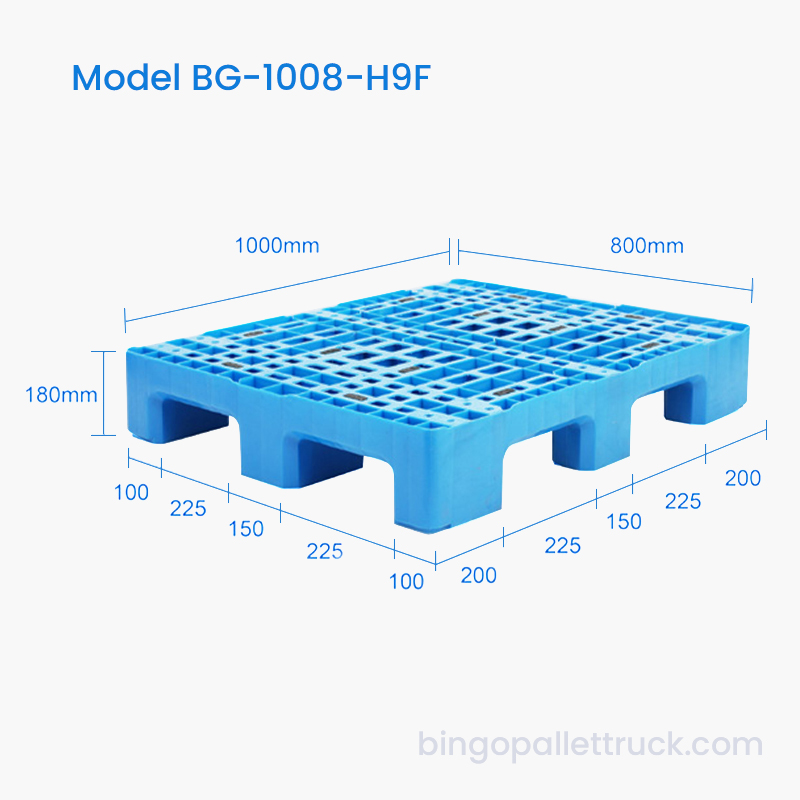 High-Capacity 1000x800mm Heavy Duty Plastic Pallet para sa Industrial Logistics