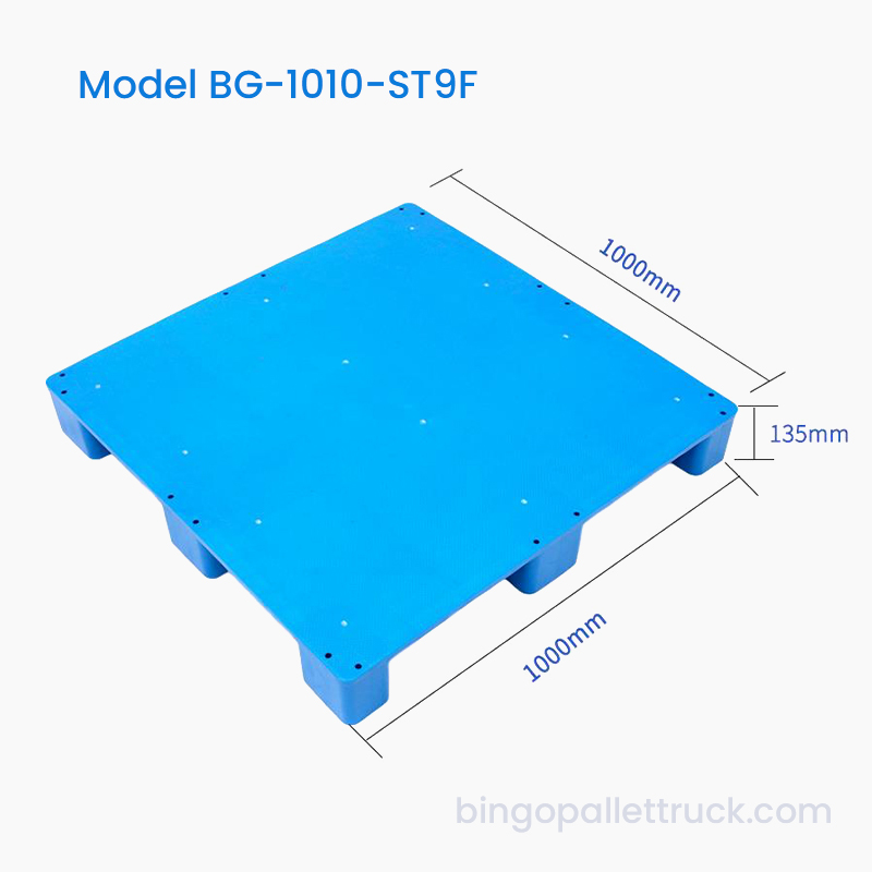 1000x1000mm Flat Top 9 Leg HDPE Plastic Pallet