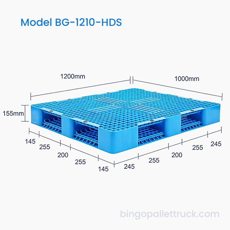 1200x1000mm Double Sided Plastic Pallet para sa Heavy Logistics