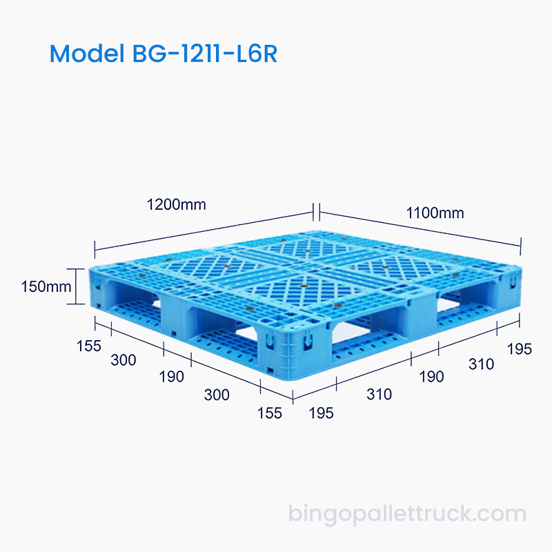 Eco Friendly Recyclable 1200x1100mm Plastic Pallet para sa Sustainable Logistics