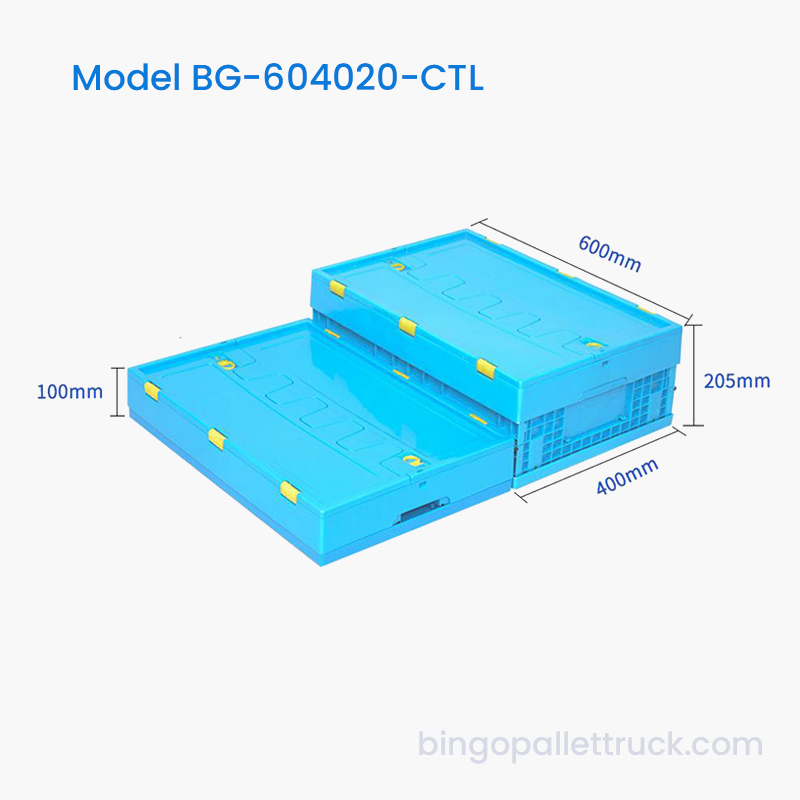36L Collapsible Plastic Tote na may Takip para sa Industrial Logistics