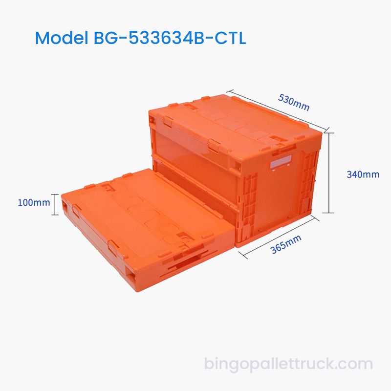 50L Collapsible Plastic Tote na may Takip