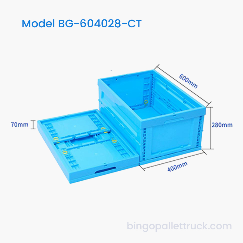 53L Collapsible Plastic Tote Box para sa Bulk Organisasyon ng Retail Store