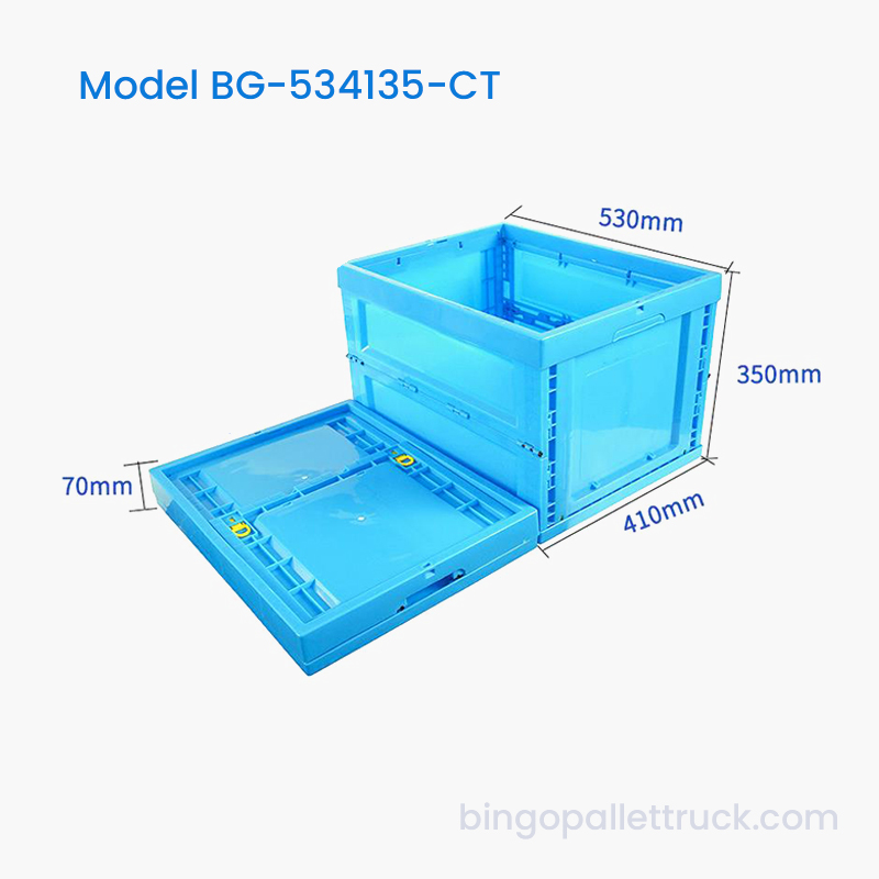 62L High Capacity Collapsible Plastic Tote Box para sa Bulk Goods Transport