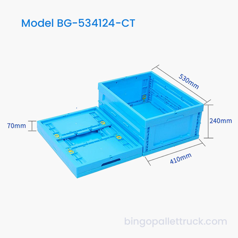 42L Collapsible Plastic Tote Box para sa Retail Storage