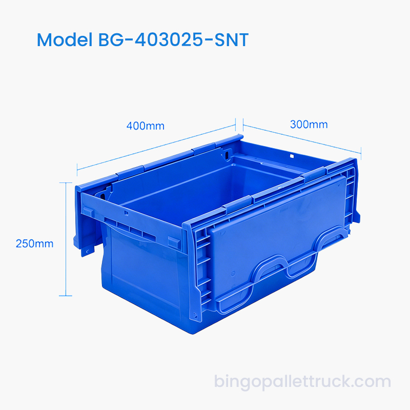 22L Stack at Nest Plastic Tote Box para sa Warehouse Small Goods