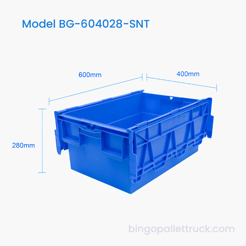 54L Stack at Nest Plastic Tote Box para sa Pag-uuri ng Mga Kalakal sa Warehouse