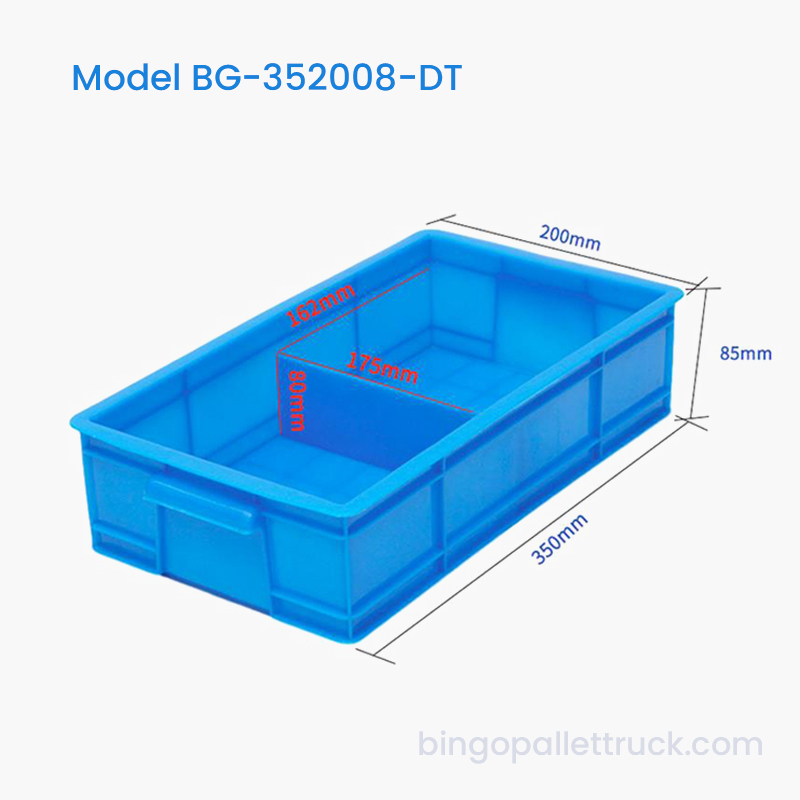 2-Compartment Dividable Plastic Tote Box para sa Pag-uuri ng Mga Bahagi ng Paggawa