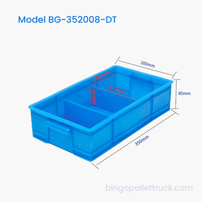 3-Compartment Dividable Plastic Tote Box para sa Maliit na Bahagi ng Makina