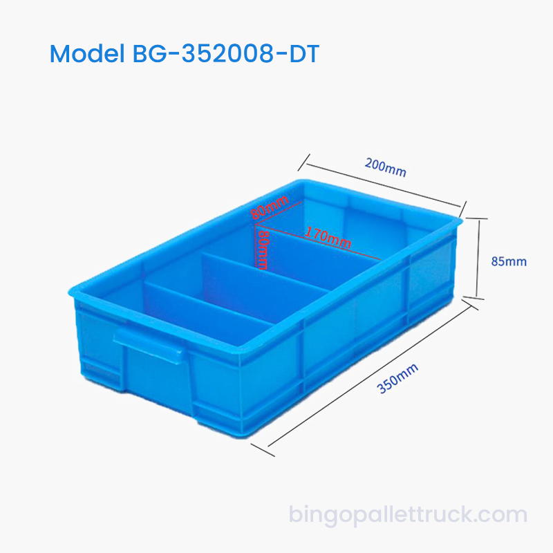4-Compartment Dividable Plastic Tote Box para sa Factory Assembly Line Use