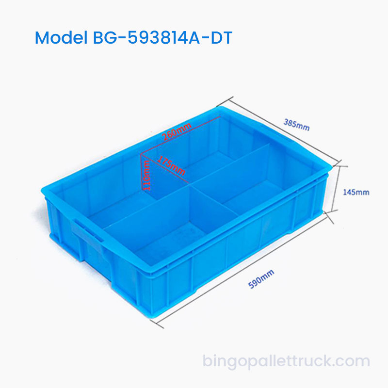 4-Compartment Dividable Plastic Tote para sa Industrial Fasteners