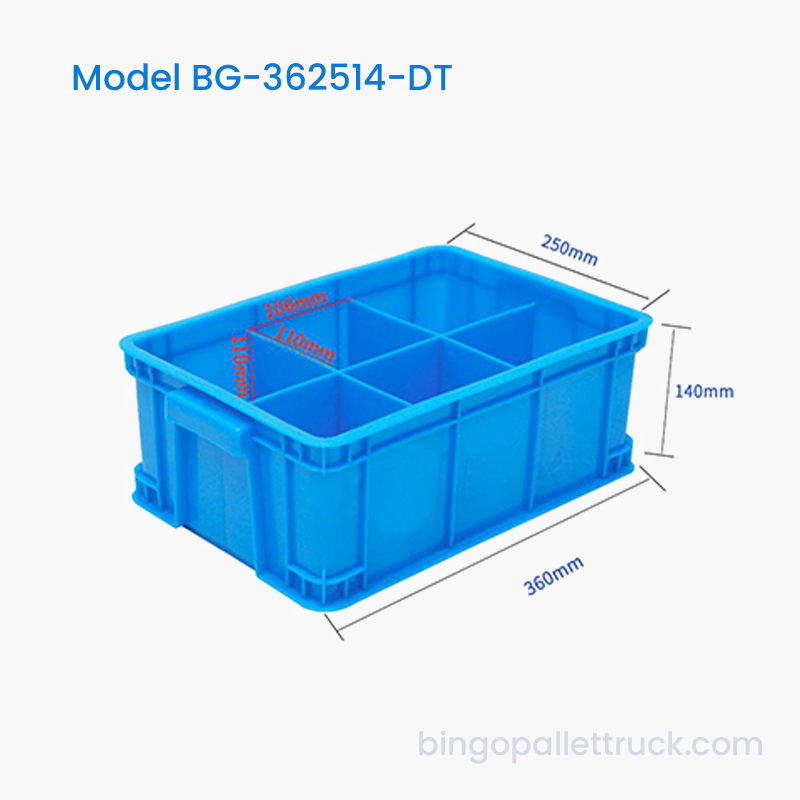 6-Compartment Dividable Plastic Tote para sa Workshop Parts