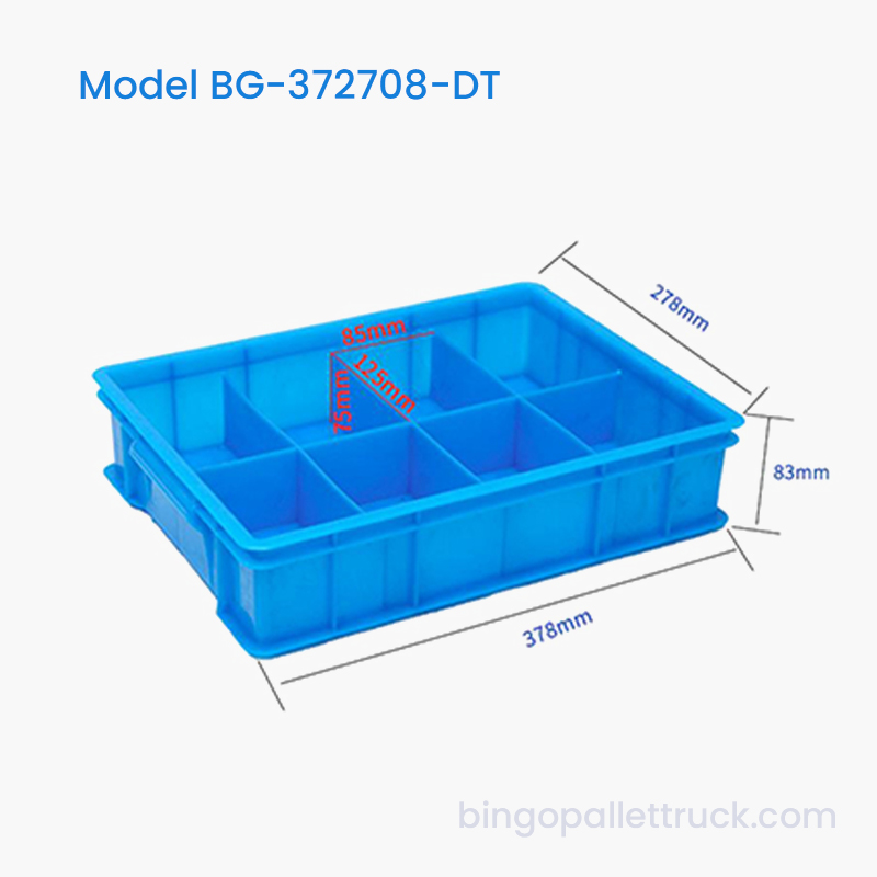 8-Compartment Dividable Plastic Tote Maliit na Pag-uuri ng Pagkain