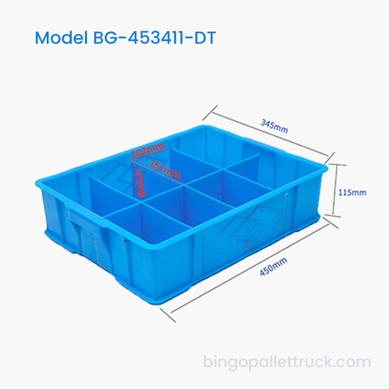 8-Compartment Dividable Plastic Tote para sa Maliit na Imbakan ng Pagkain