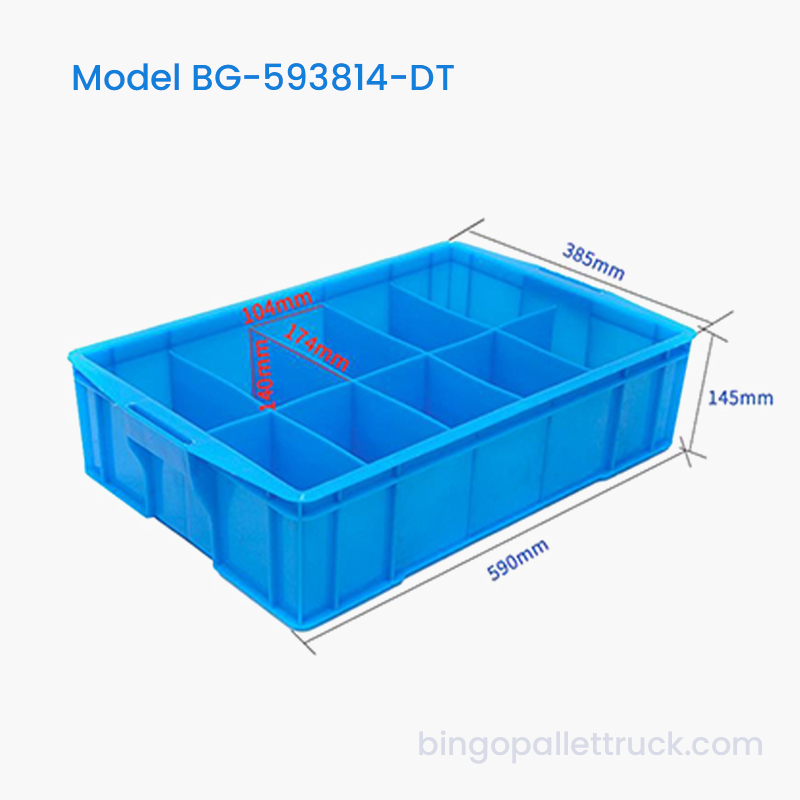 10-Compartment Dividable Plastic Tote Box para sa Fasteners at Screw