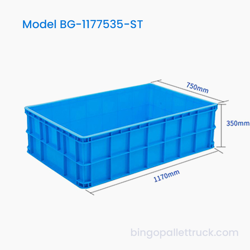 258L Heavy Duty Stackable Plastic Tote Box para sa Bulk Goods Storage