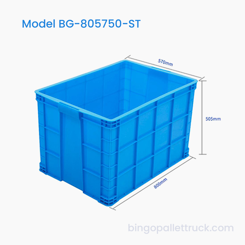 194L Stackable Plastic Tote Box para sa Malaking Component Storage