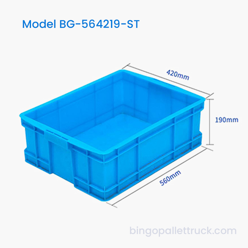 34L Stackable Durable HDPE Plastic Tote Box para sa Goods Logistics