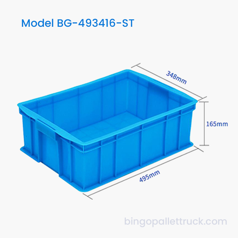 22L Small Capacity Stackable Plastic Tote para sa Workshop Storage