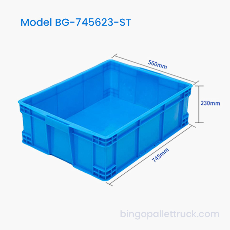 77L HDPE Stackable Plastic Tote Box para sa Workshop Parts