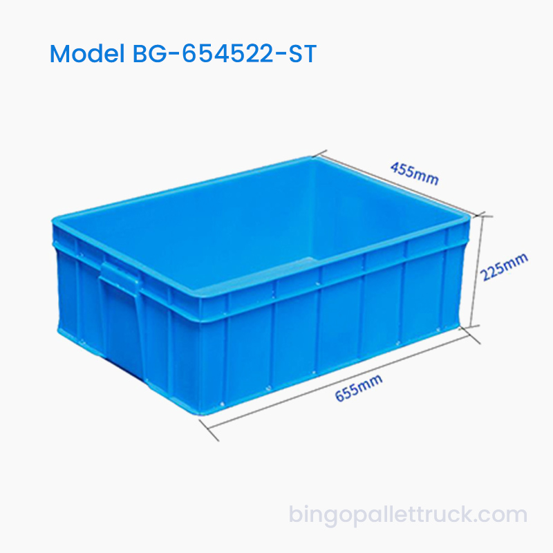 56L HDPE Stackable Plastic Tote Box para sa Food Logistics