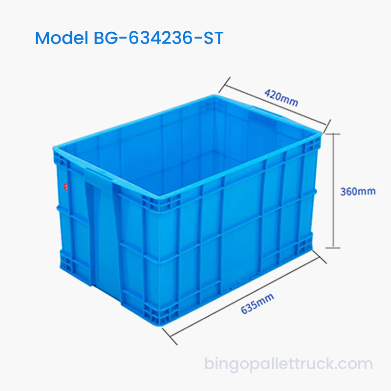 78L HDPE Stackable Industrial Storage Container para sa Warehouse