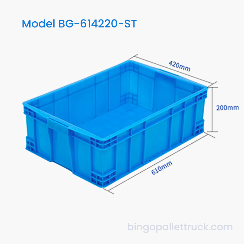 42L Stackable HDPE Plastic Tote Box para sa Industrial Fasteners