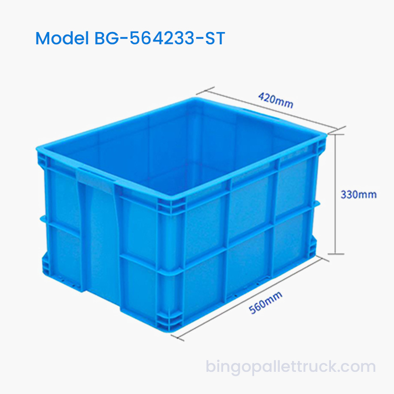 60L Stackable Plastic Tote Box HDPE Shipping Storage Bin