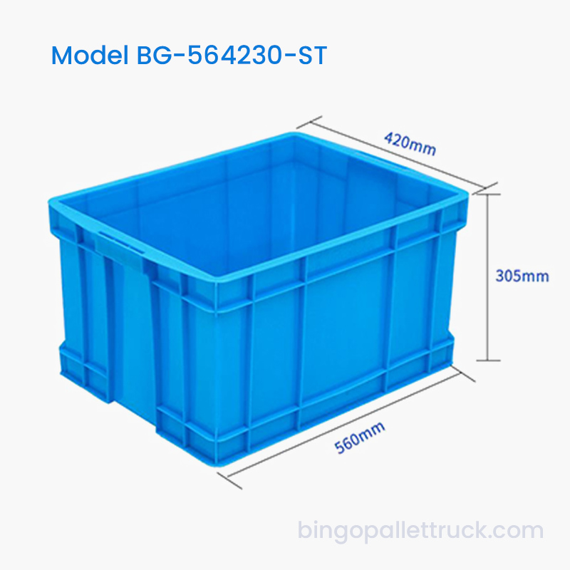 56L Stackable Plastic Tote Box para sa Industrial Distribution at Logistics