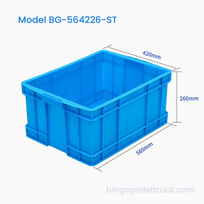 47L Stackable Plastic Tote Box HDPE Logistics Container