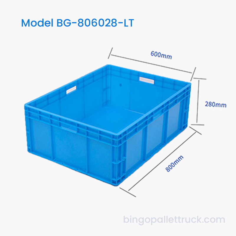 Heavy Duty 115L Stackable Plastic Tote para sa Factory Logistics