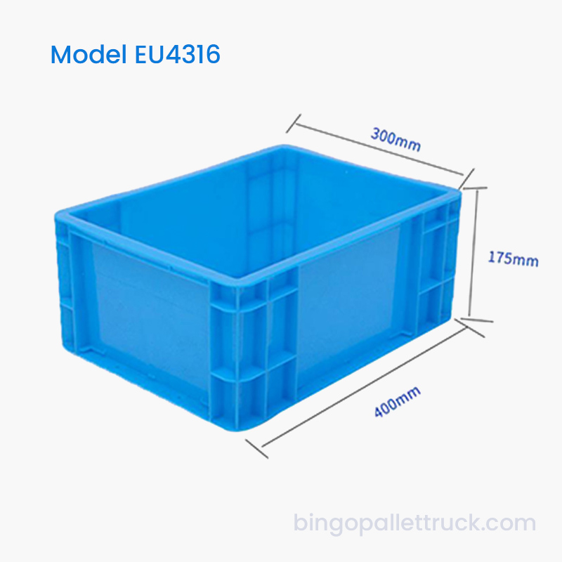 16L Matibay na EU Plastic Tote Box Industrial Storage Bin para sa Workshop