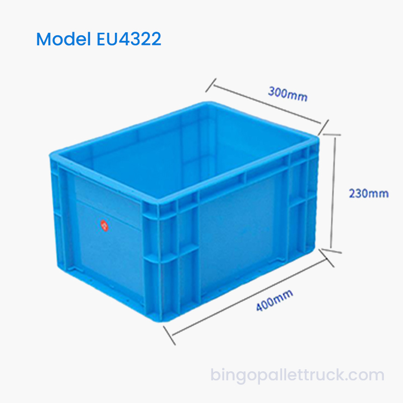 21L EU Plastic Tote Box Durable Storage Bin para sa Paghawak ng mga Piyesa