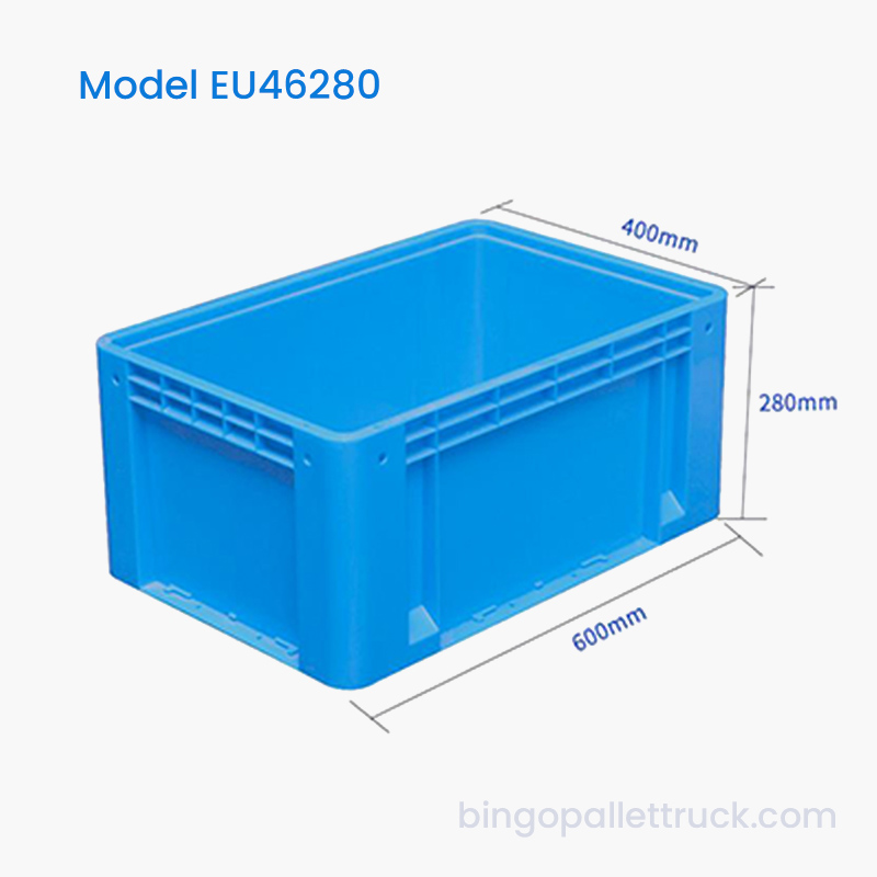 58L Durable EU Tote Box para sa Mga Piyesa ng Sasakyan at Hardware Transport