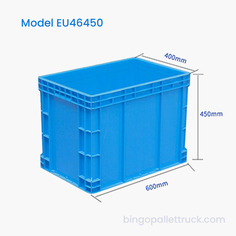 86L High Capacity EU Plastic Tote Box para sa Bultuhang Imbakan
