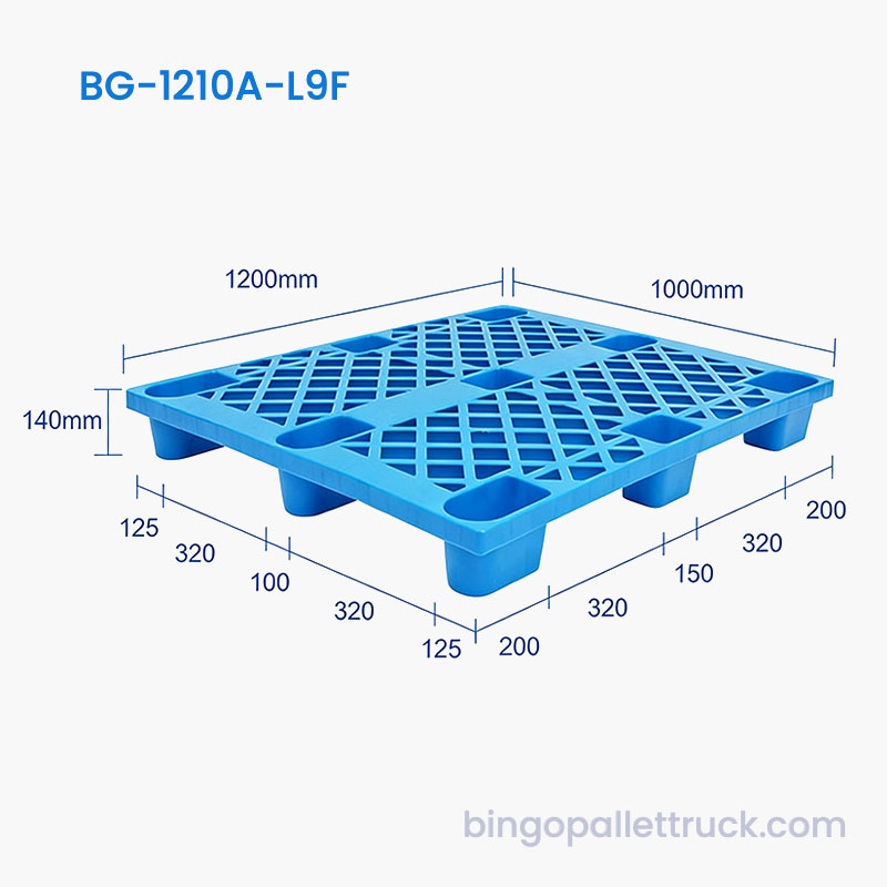 1200x1000mm Magaang Plastic Pallet para sa Warehouse