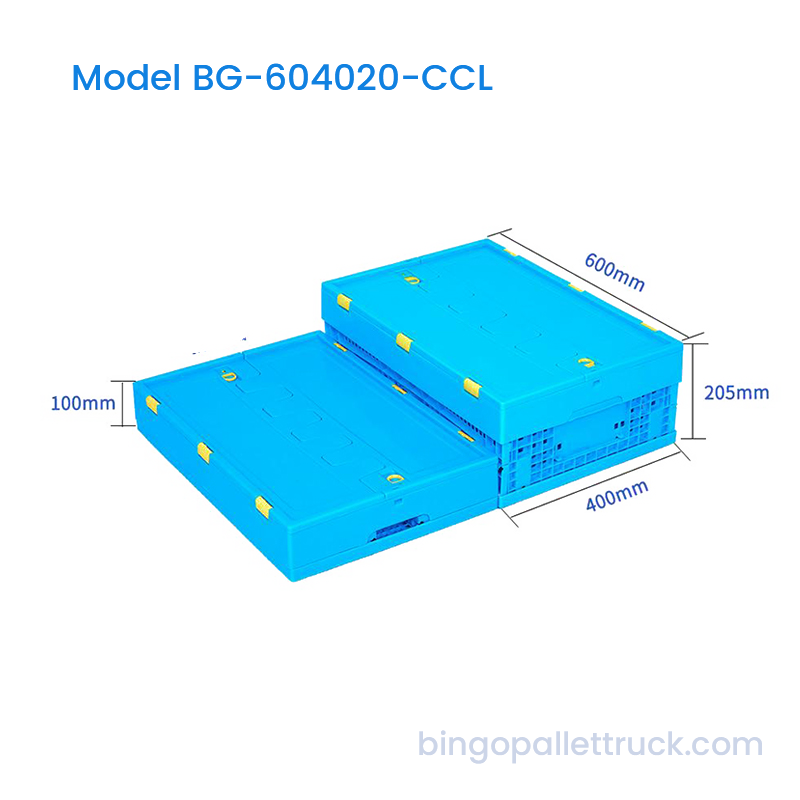 36L Collapsible Plastic Crate na may Takip para sa Industrial Logistics