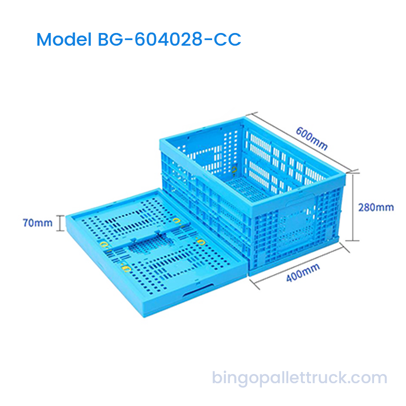 53L Collapsible Plastic Crate para sa Bulk Organisasyon ng Retail Store