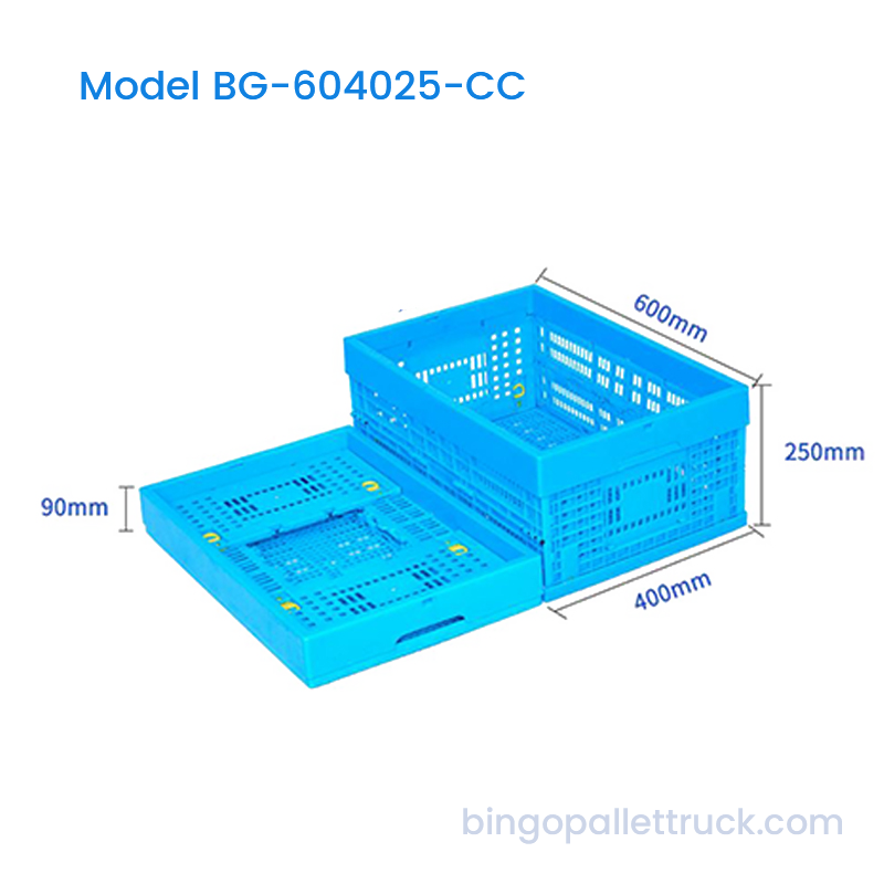 47L Collapsible Plastic Crate para sa Industrial Warehouse