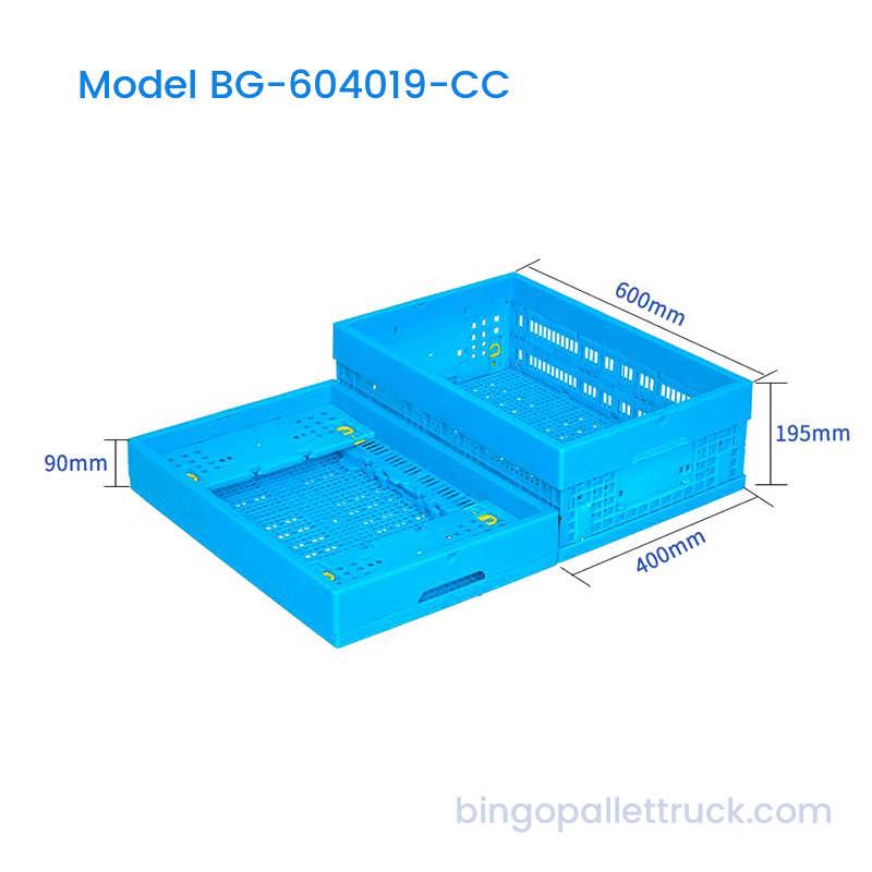 36L Cold Chain Collapsible Plastic Crate para sa Maliit na Sariwang Produkto