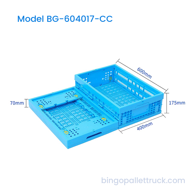 32L Collapsible Warehouse Storage Plastic Crate para sa Maliit na Bahagi
