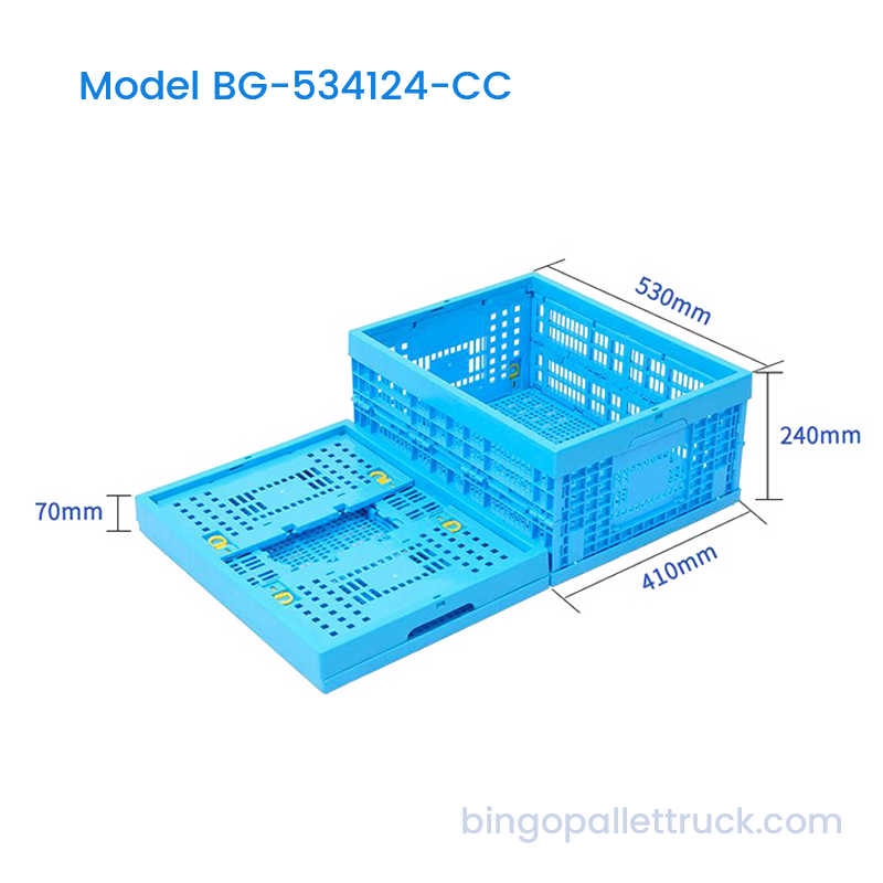 42L Collapsible Plastic Crate para sa Retail Storage