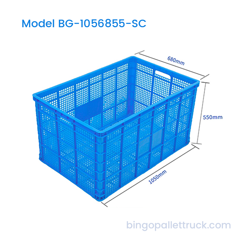 327L Heavy Duty Stackable Plastic Crate para sa Bulk Goods Storage
