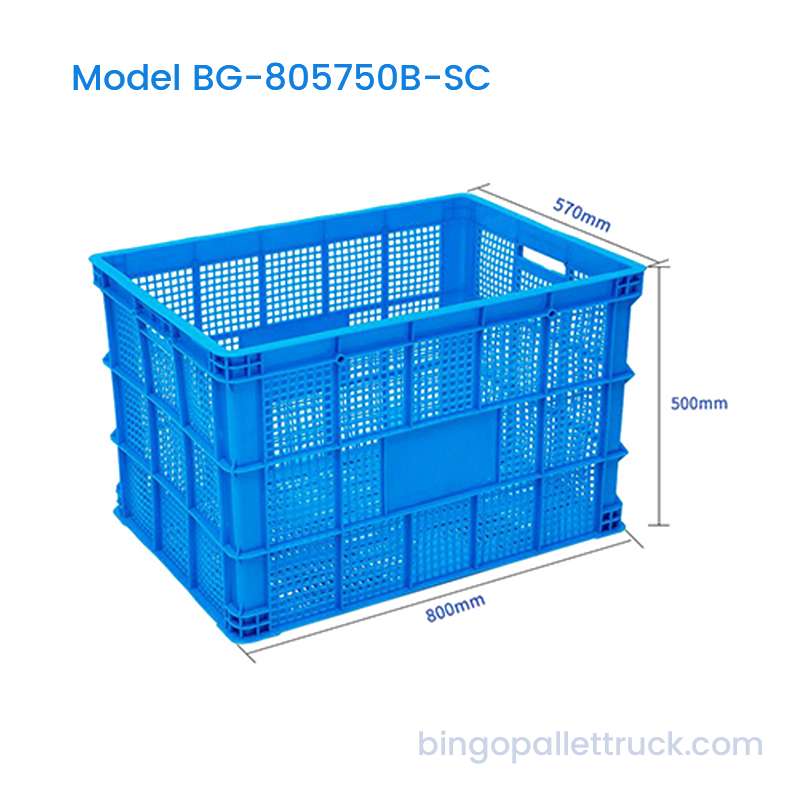 194L Heavy Duty Stackable HDPE Plastic Crate para sa Workshop Parts
