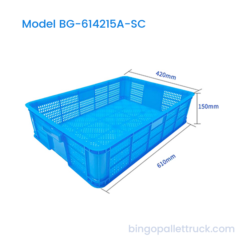31L Durable Stackable Plastic Crate para sa Live Shrimp Transport