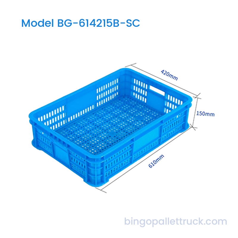 31L Food Grade Stackable Plastic Crate para sa Produce at Seafood