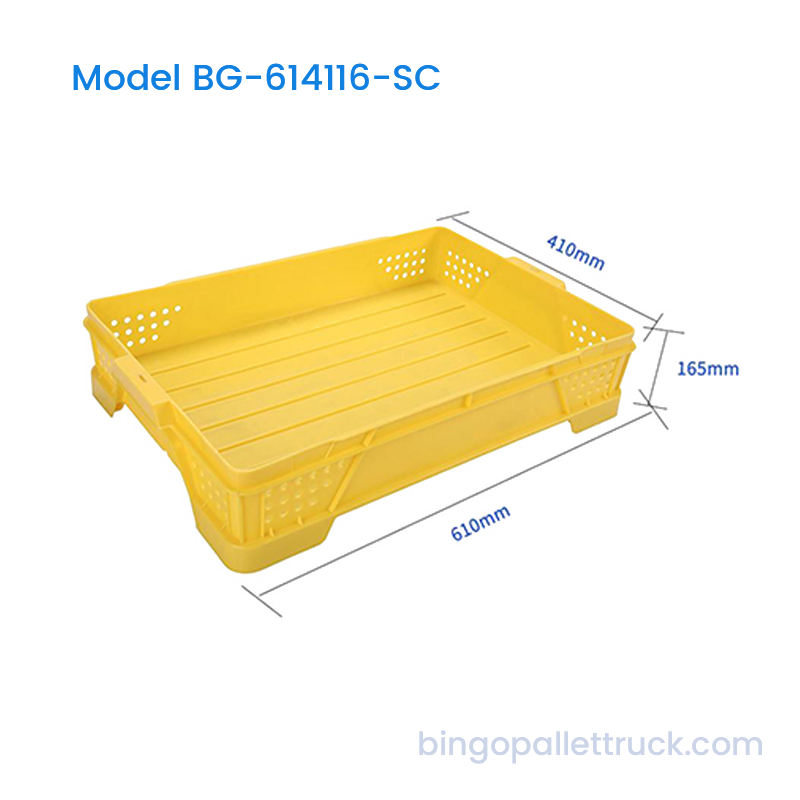 22L HDPE Stackable Ventilated Plastic Crate para sa Peach Storage