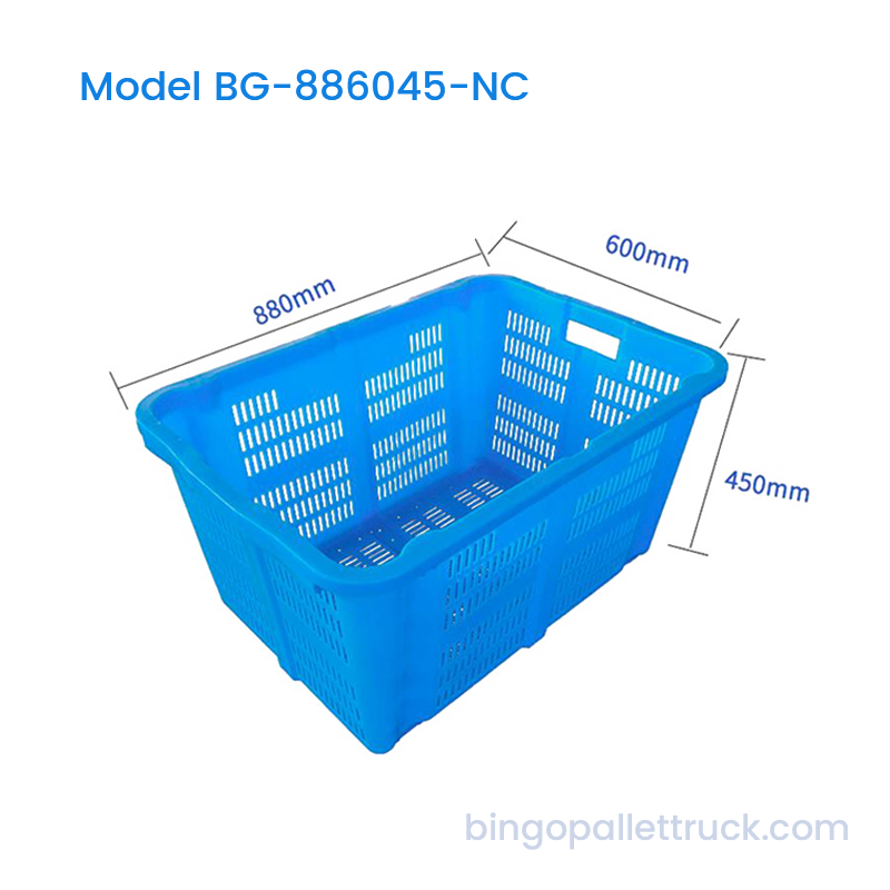198L Heavy Duty Nestable Plastic Crate para sa mga Farm at Warehouse